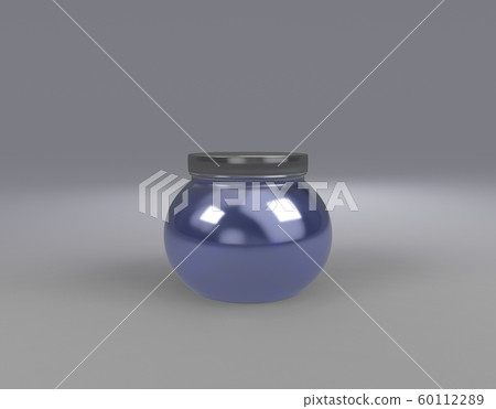 skin care product with blue acrylic cosmetic jar skin care product with blue acrylic cosmetic jar 60112289