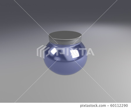 skin care product with blue acrylic cosmetic jar skin care product with blue acrylic cosmetic jar 60112290