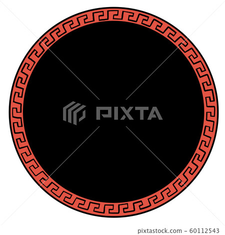 ancient Greek ornament round background - Stock Illustration [60112543 ...