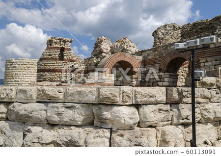 Part of the wall in the city of Nesebar in 60113091