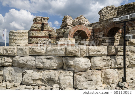 Part of the wall in the city of Nesebar in 60113092