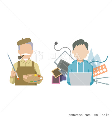 Illustration Material Painter Illustrator Stock Illustration