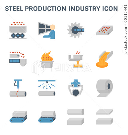 steel production icon steel production icon 60113441