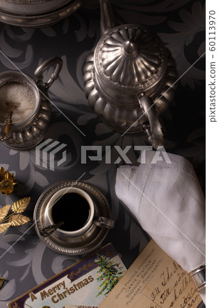 Still life with coffee and a letter in retro style Still life with coffee and a letter in retro style 60113970