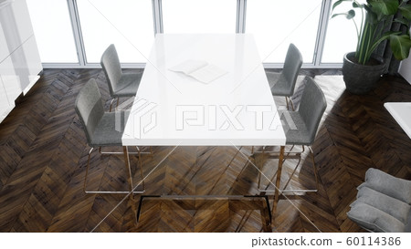 Modern design living room interior with beautiful view . 3D rendering 60114386