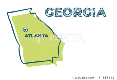 Doodle vector map of Georgia state of USA Doodle vector map of Georgia state of USA 60116545