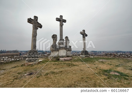 Crosses on a hill 60116667