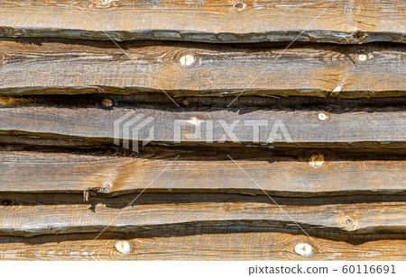 Rough wooden boards with cracks as background 60116691
