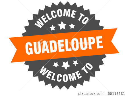 Guadeloupe sign. welcome to Guadeloupe orange Guadeloupe sign. welcome to Guadeloupe orange 60118381