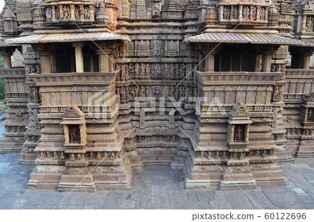 Khajuraho, India, World Heritage Khajuraho Temple, beautiful sculpture 60122696