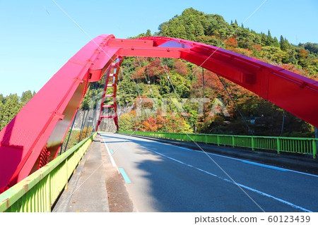 Kurobe Gorge Red Bridge 60123439