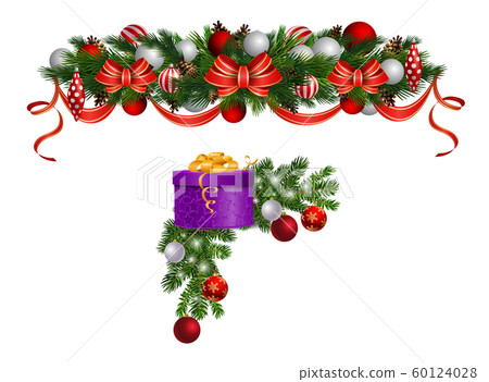 Vector Christmas Fir Decoration isolated 60124028