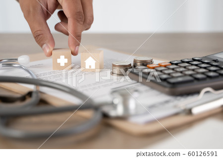 health insurance home insurance or loan Conceptual health insurance home insurance or loan Conceptual 60126591