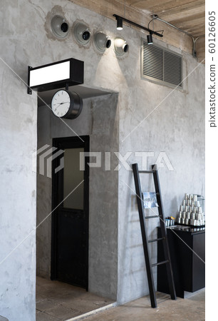 layout in a loft style in dark colors open space 60126605