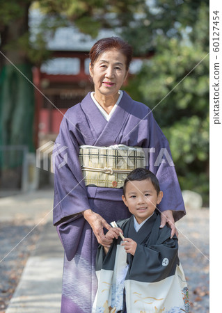 festival day for children of three, five and seven years of age, gran, grandma 60127454