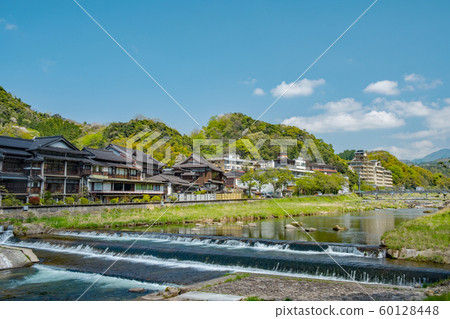 Misasa Hot Spring early summer fresh green 60128448