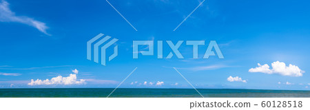 Panoramic seascape with blue sky and cloud Panoramic seascape with blue sky and cloud 60128518
