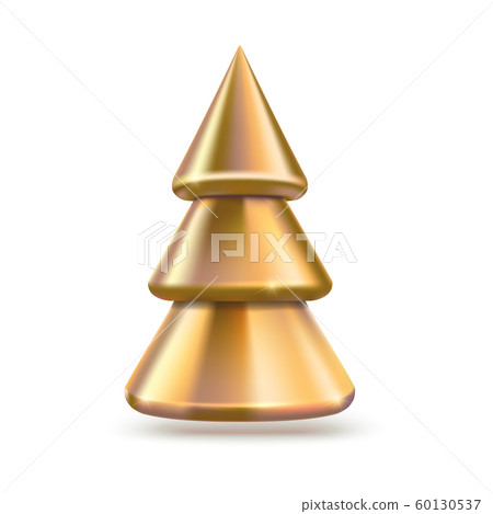 Golden Christmas tree. Metallic pine with 60130537