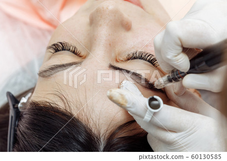 Permanent makeup, tattooing of eyebrows 60130585
