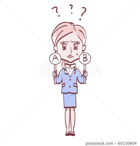 Female answer A or B - Stock Illustration [60130604] - PIXTA