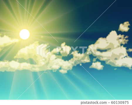 Vector yellow sun with light effects. sun with ray 60130975