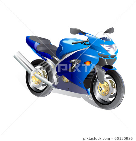 illustration of sportbike isolate on white 60130986