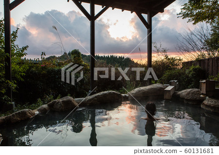 Hot Spring Village in Japan 60131681