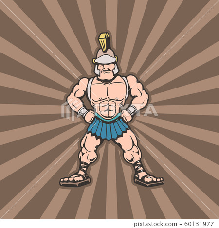 sparta trojan cartoon character 60131977