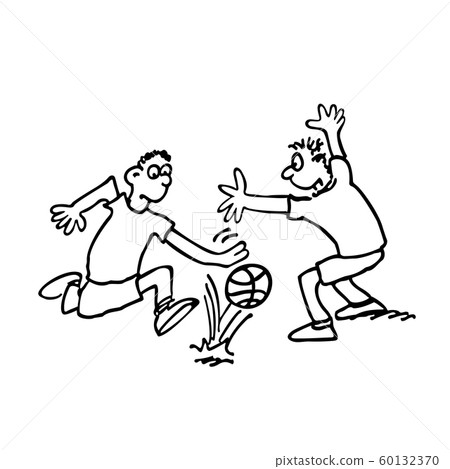 football play cartoon 60132370