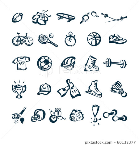sport drawing cartoon icon. Vector Illustration.. Collection set sport drawing cartoon icon. Vector Illustration.. Collection set 60132377