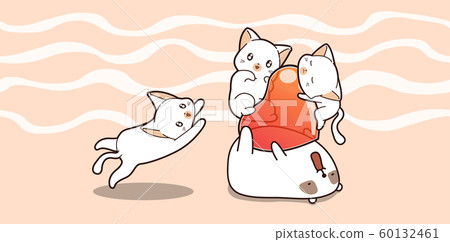 Banner adorable bear and cats are usurping big heart for Valentines day Banner adorable bear and cats are usurping big heart for Valentines day 60132461