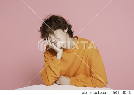 Close-up portrait of attractive young asian man, single man's lifestyle 114 Close-up portrait of attractive young asian man, single man's lifestyle 114 60133068