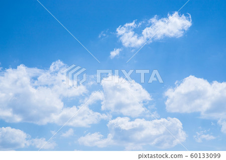 Cloud background, beautiful blue sky with white clouds 089 60133099