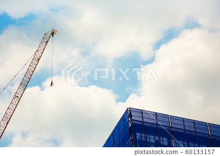 Cloud background, beautiful blue sky with white clouds 029 60133157