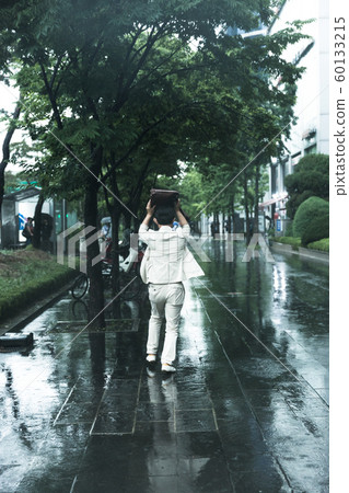 Rainy day, street scenery of Seoul, South Korea 122 Rainy day, street scenery of Seoul, South Korea 122 60133215