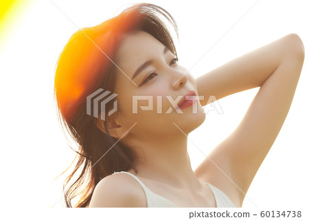 Woman beauty sunset 60134738