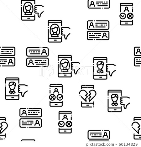 Dating App Seamless Pattern Vector Dating App Seamless Pattern Vector 60134829
