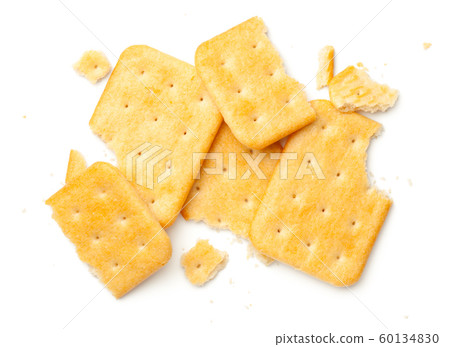 Crashed Crackers Isolated On White Background Crashed Crackers Isolated On White Background 60134830