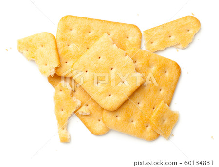 Dry Cracker Cookies Isolated On White Background Dry Cracker Cookies Isolated On White Background 60134831