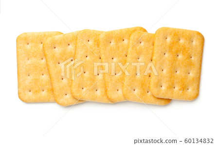 Cracker Biscuits Isolated On White Background Cracker Biscuits Isolated On White Background 60134832
