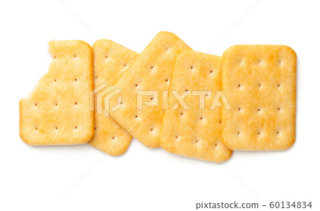 Crackers Isolated On White Background Crackers Isolated On White Background 60134834