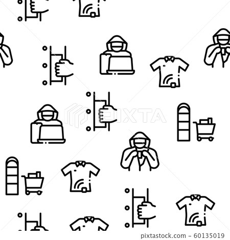 Shoplifting Seamless Pattern Vector 60135019