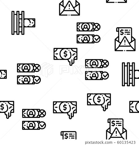 Fake Money Seamless Pattern Vector 60135423