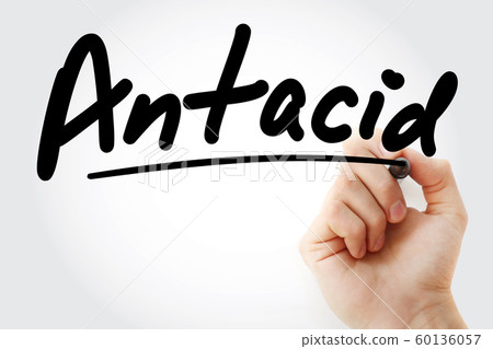Hand writing Antacid with marker Hand writing Antacid with marker 60136057