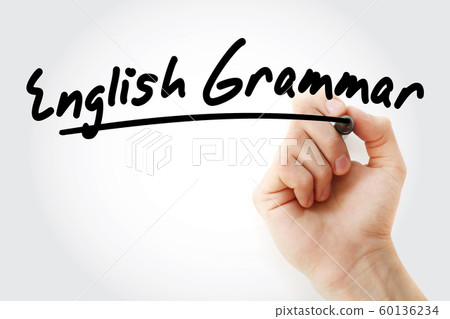 Hand writing English grammar with marker 60136234