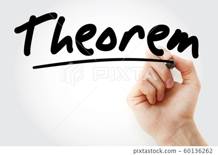 Hand writing Theorem with marker Hand writing Theorem with marker 60136262