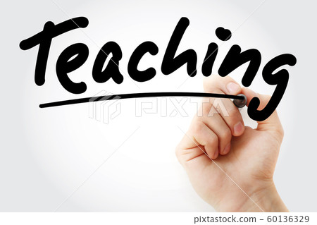Hand writing Teaching with marker Hand writing Teaching with marker 60136329