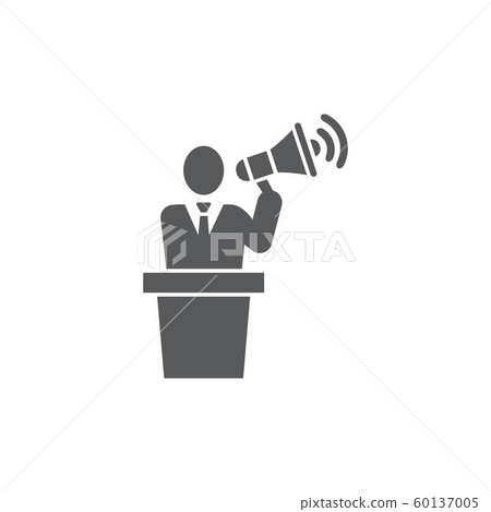 Publicity icon on white background Publicity icon on white background 60137005