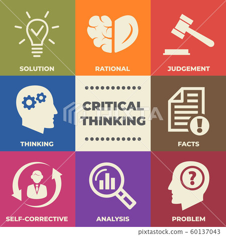 CRITICAL THINKING Concept with icons and signs 60137043