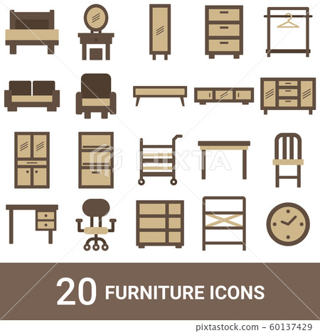 Product icon furniture color 20 sets Product icon furniture color 20 sets 60137429